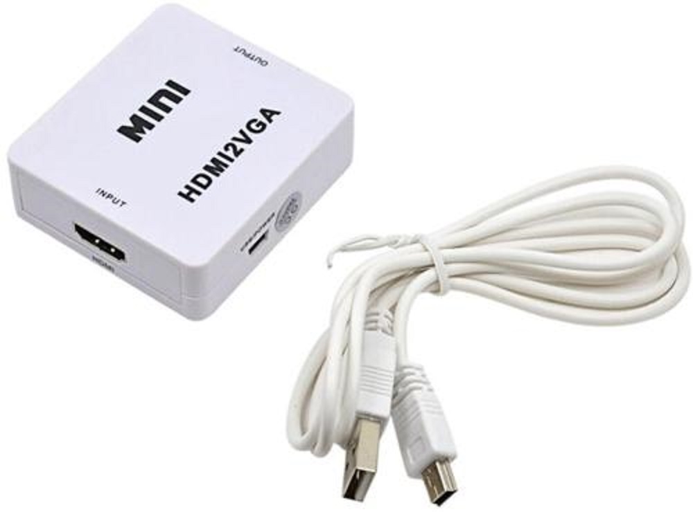 Адаптер PREMIER HDMI - VGA - 3.5 jack White