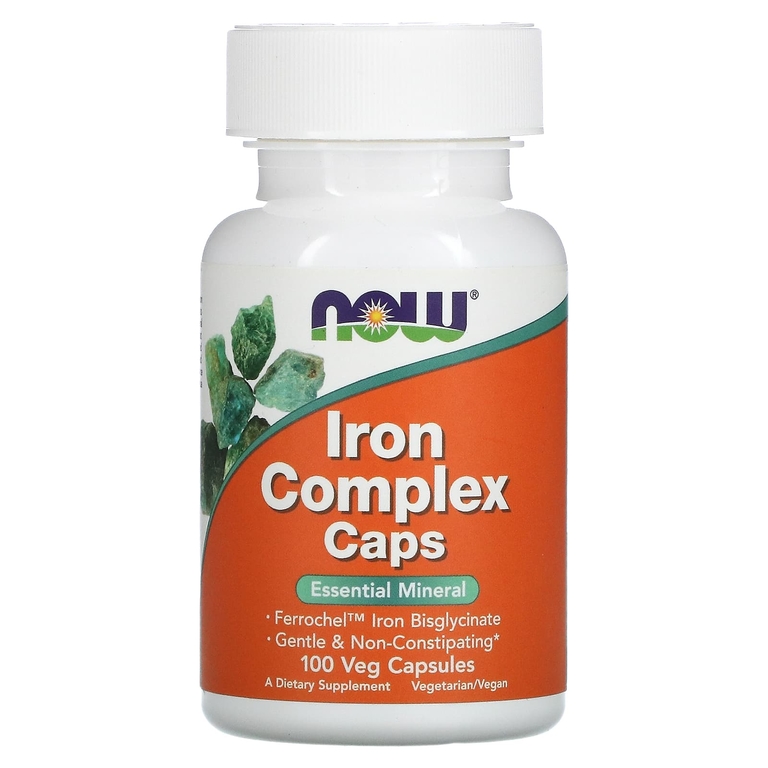 Железо NOW Iron complex 100 капсул