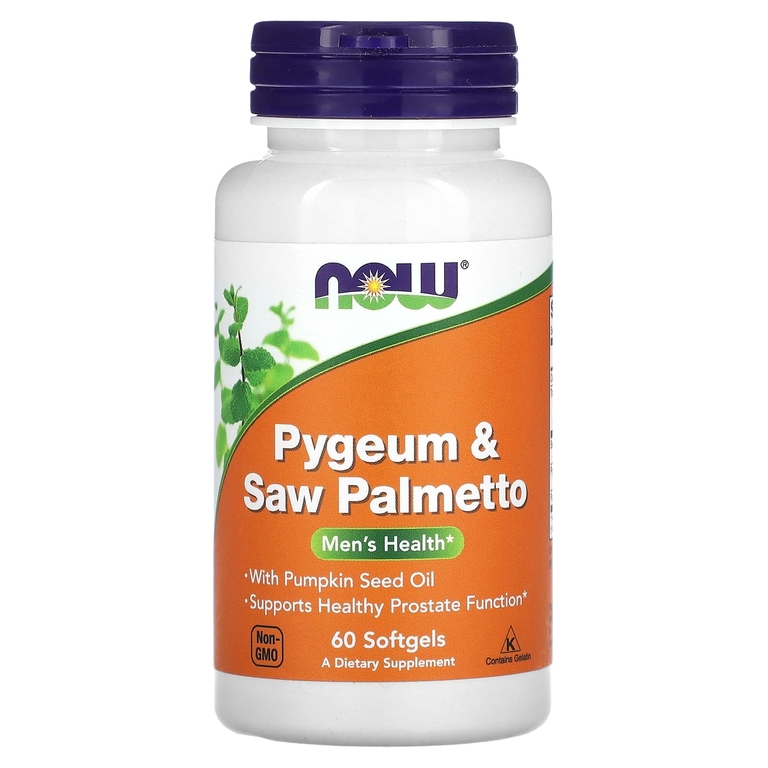 

Экстракт пиджеума NOW Pygeum, saw palm extract 25-80мг 60 капсул