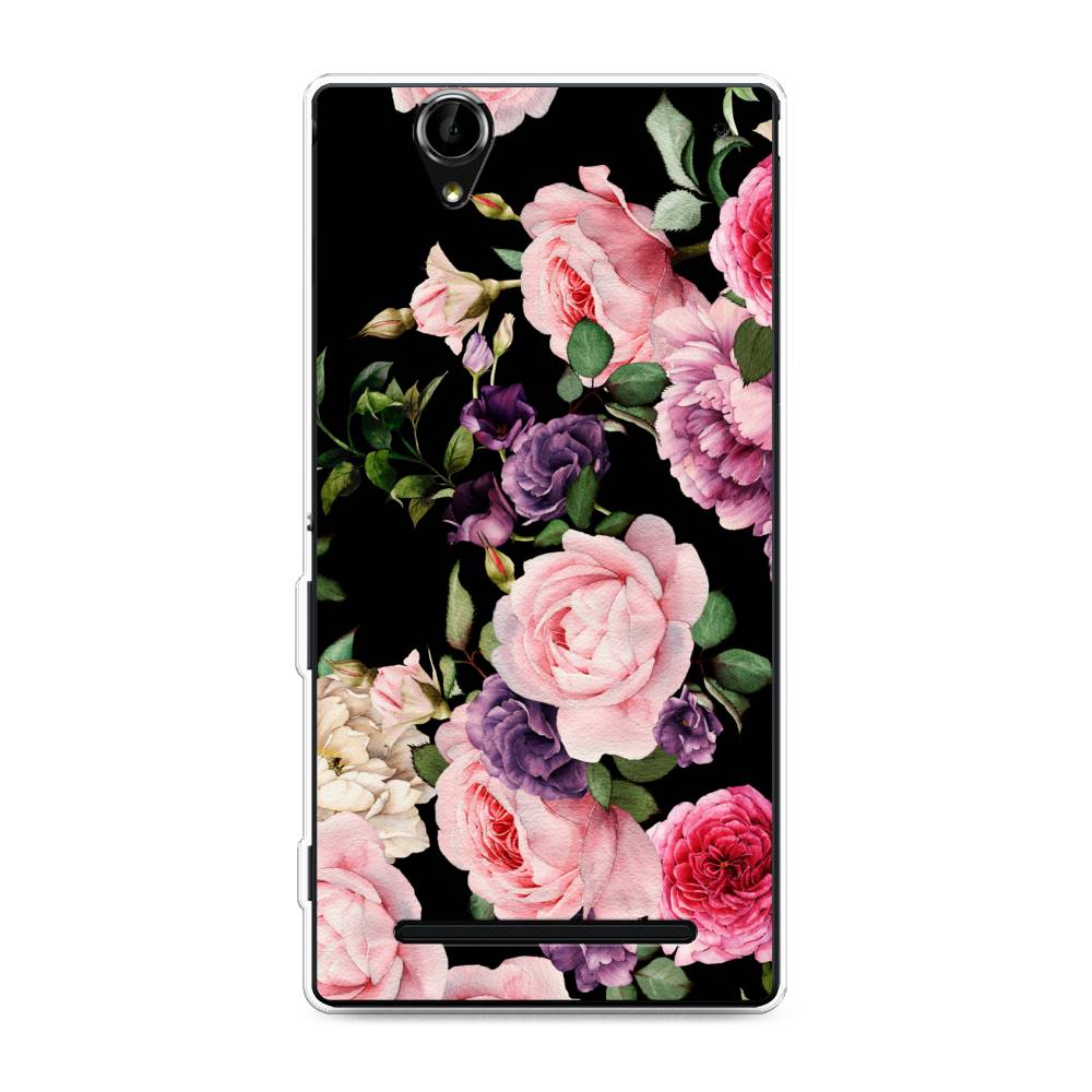 

Чехол Awog на Sony Xperia T2 Ultra "Пионы на черном", Разноцветный, 50950-8