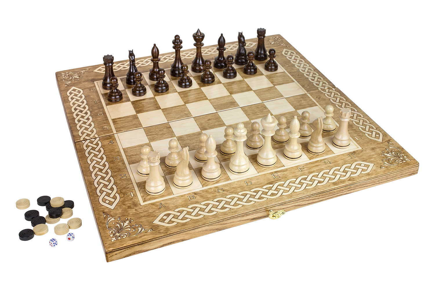 

Шахматы + Шашки + Нарды 3 в 1 "Амбассадор 2", 50 см, ясень, Partida, pa250