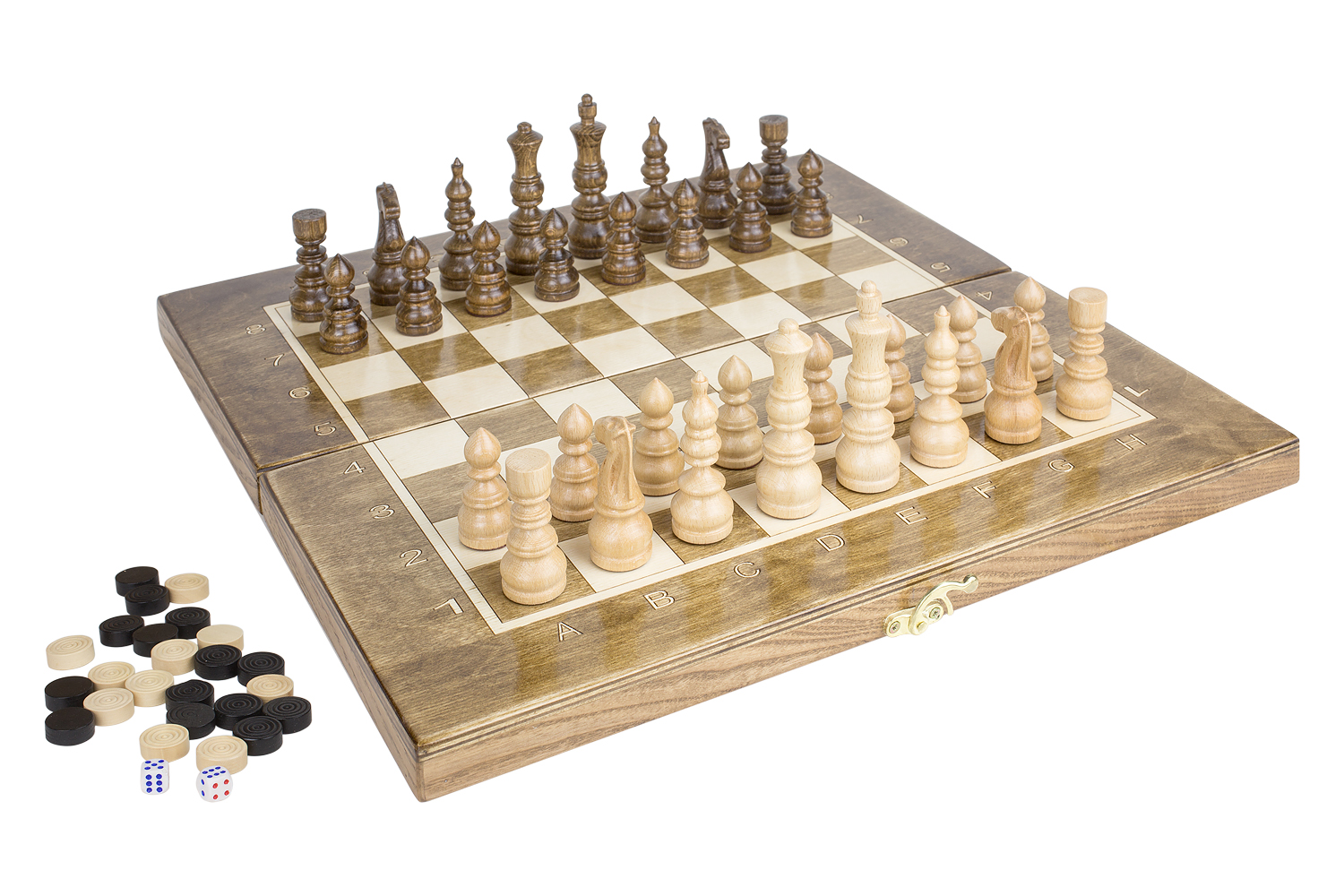 

Шахматы + Шашки + Нарды 3 в 1 "Сенатор 3", 40 см, ясень, Partida, ps340