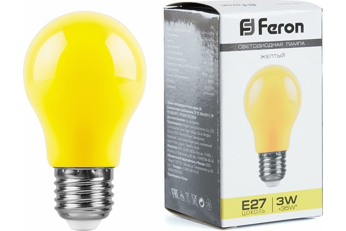 

Лампочка светодиодная Feron LB-375, 25921, 3W, E27 (комплект 10 шт.)