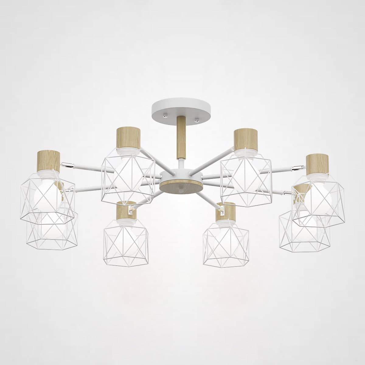 

Потолочная люстра ImperiumLoft Corf B3 White 8 lamps