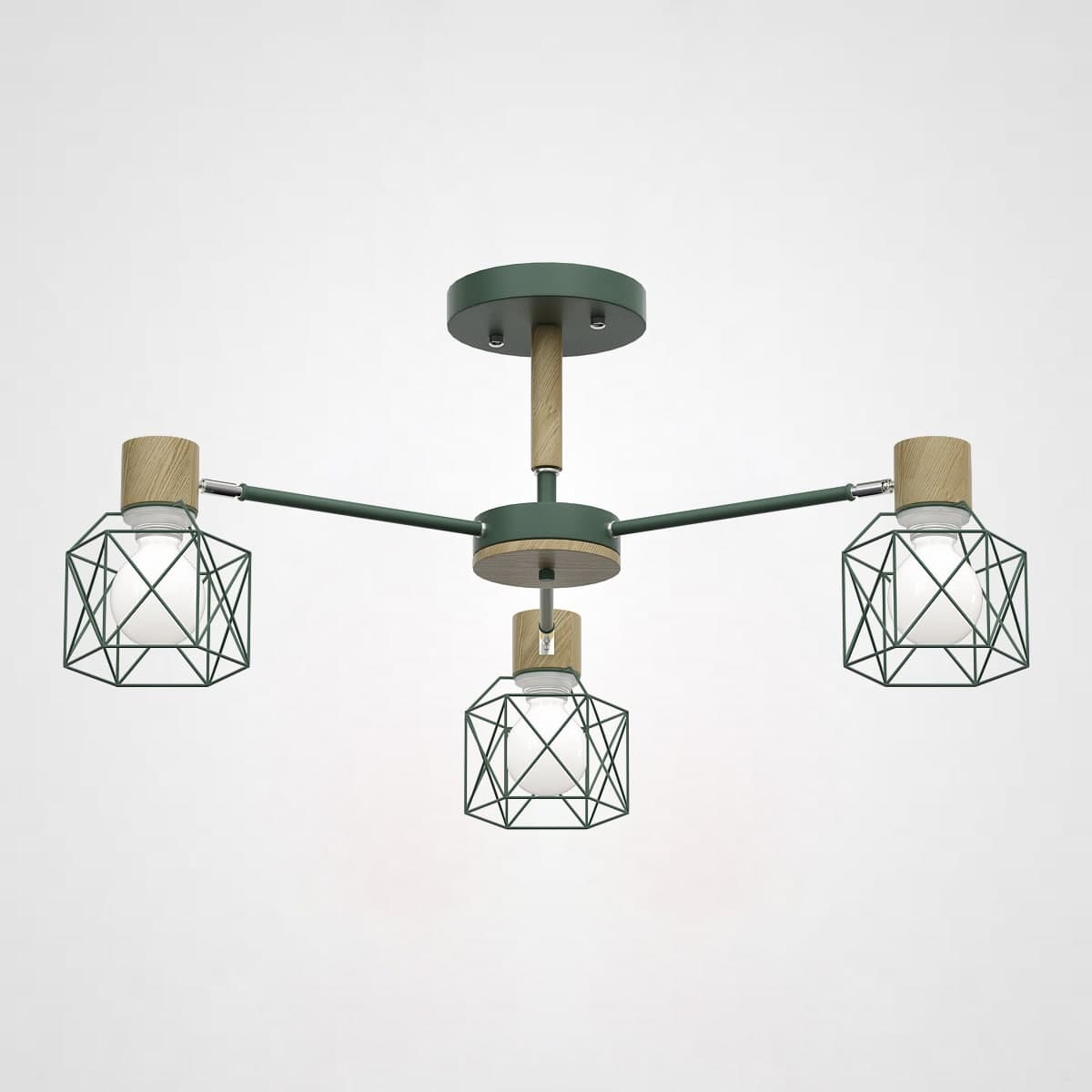 

Потолочная люстра ImperiumLoft Corf B3 Green 3 lamps