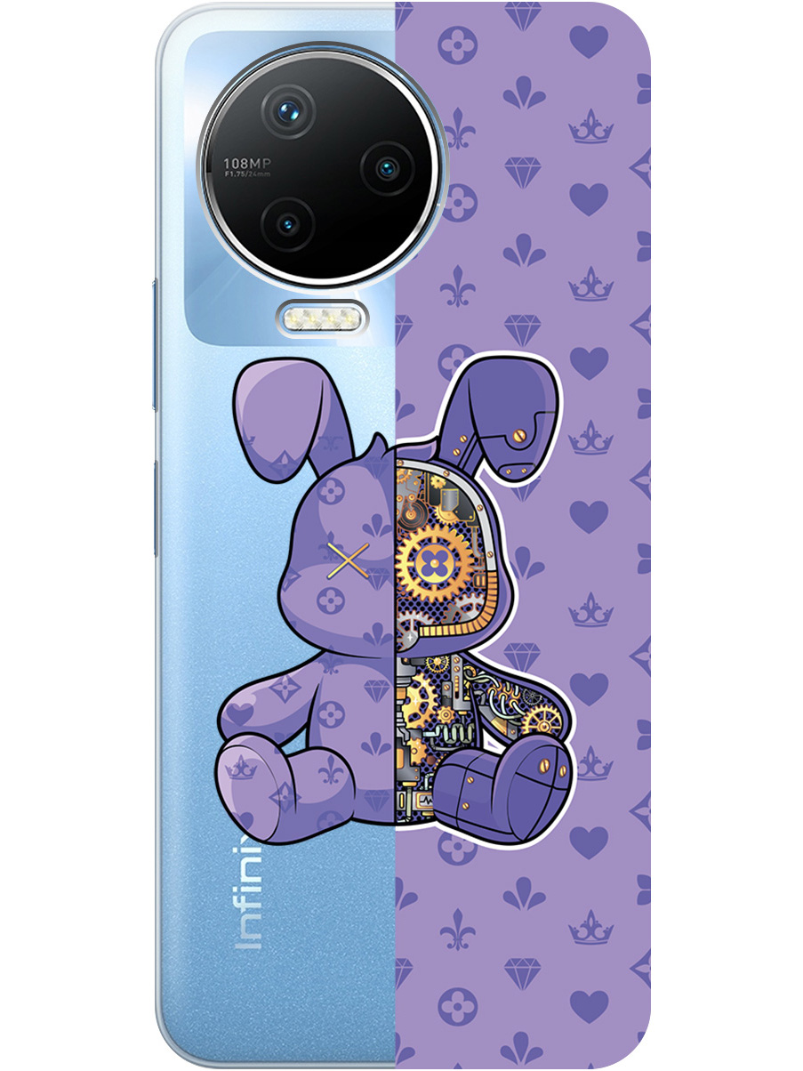 

Силиконовый чехол на Infinix Note 12 Pro с принтом прозрачный 790209, Фиолетовый;прозрачный, 762092771