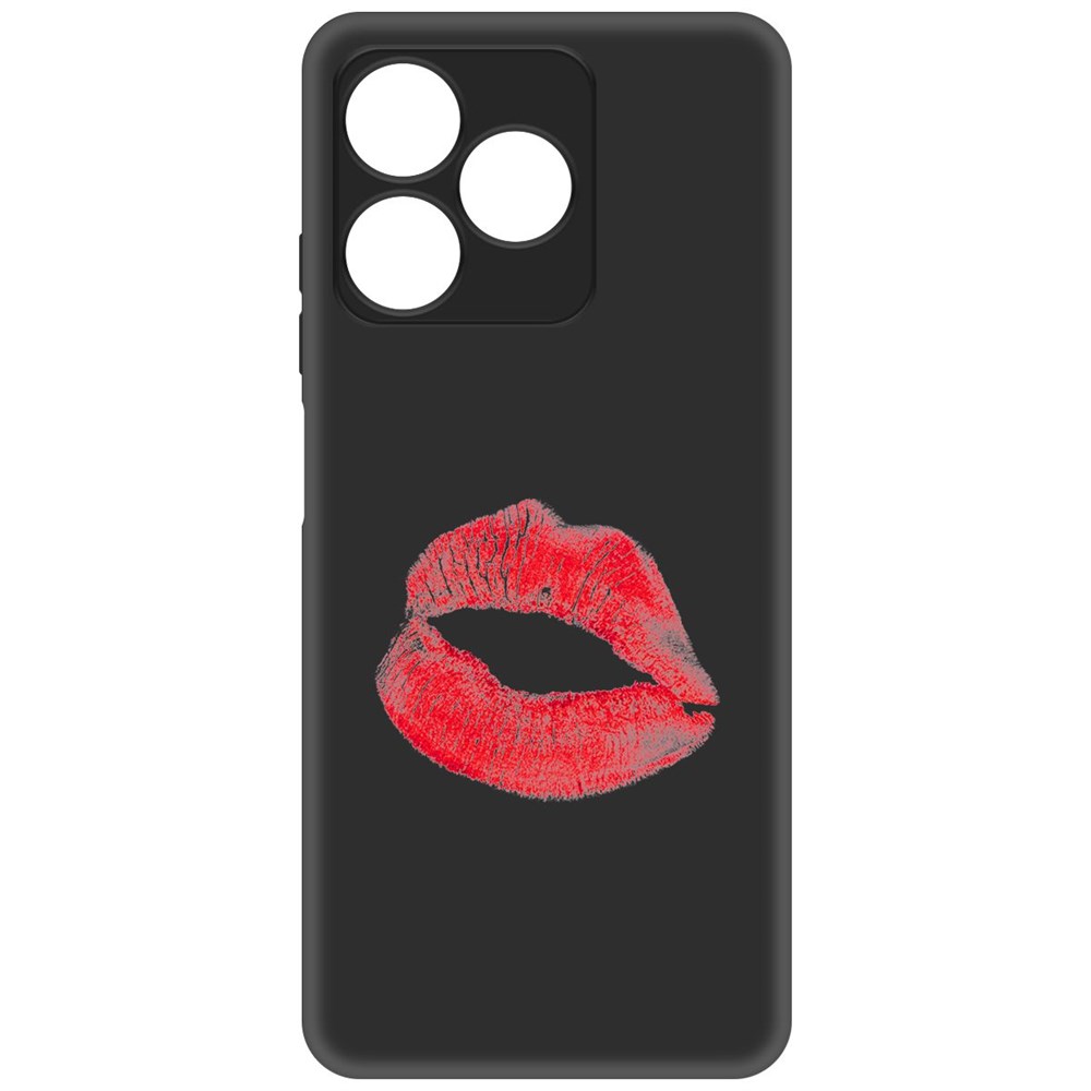 

Чехол-накладка Krutoff Soft Case След помады для Realme C53 черный