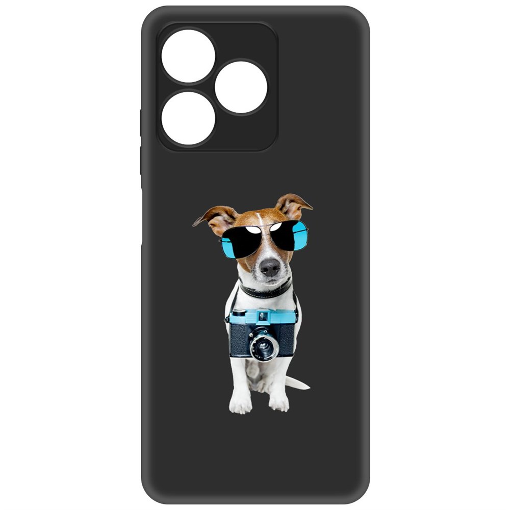 

Чехол-накладка Krutoff Soft Case Пес-турист для Realme C53 черный
