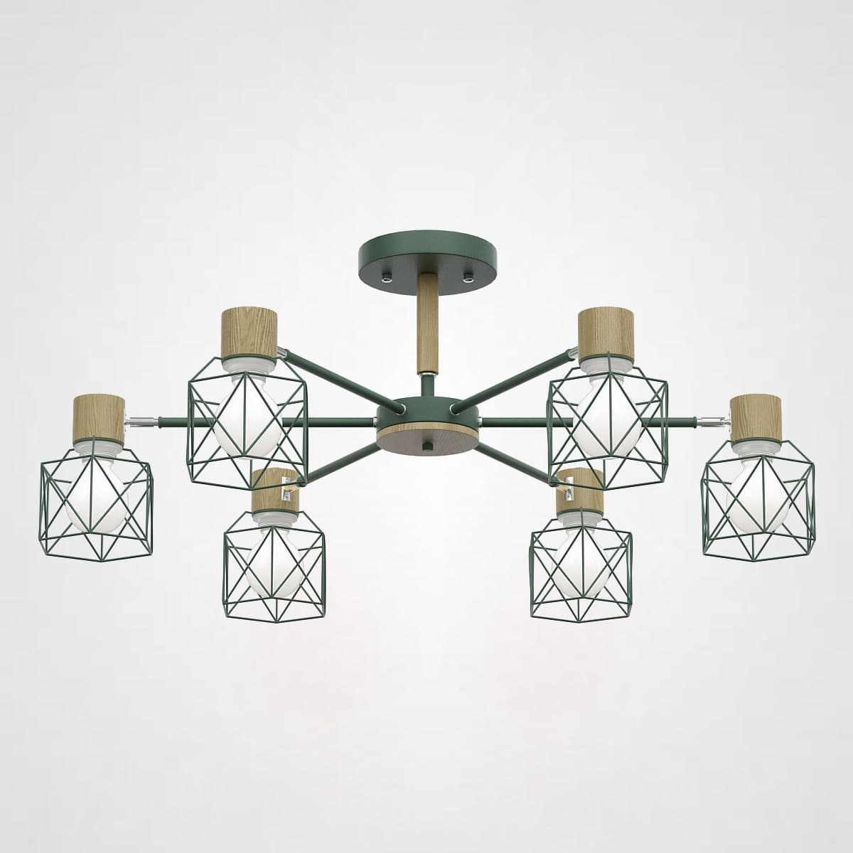 

Потолочная люстра ImperiumLoft Corf B3 Green 6 lamps