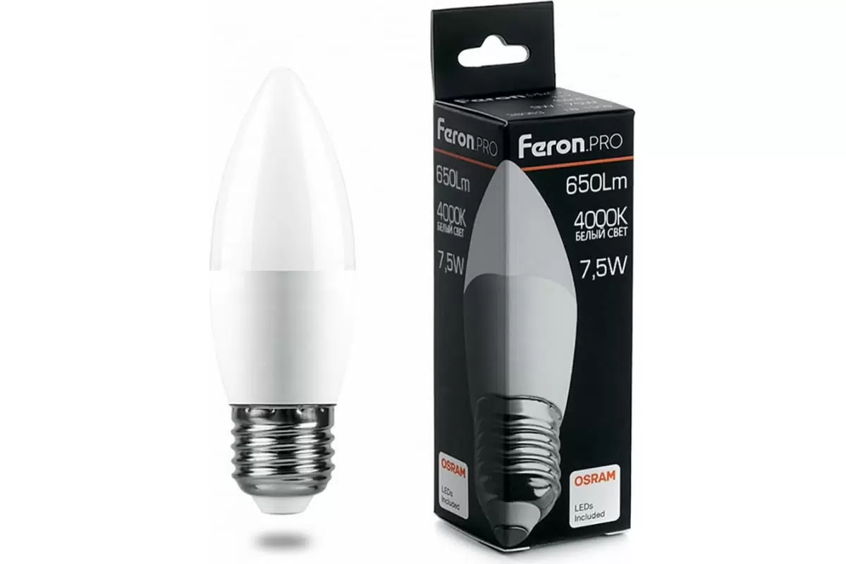 

Лампочка светодиодная Feron LB-1307, 38057, 7,5W, E27 (комплект 10 шт.)