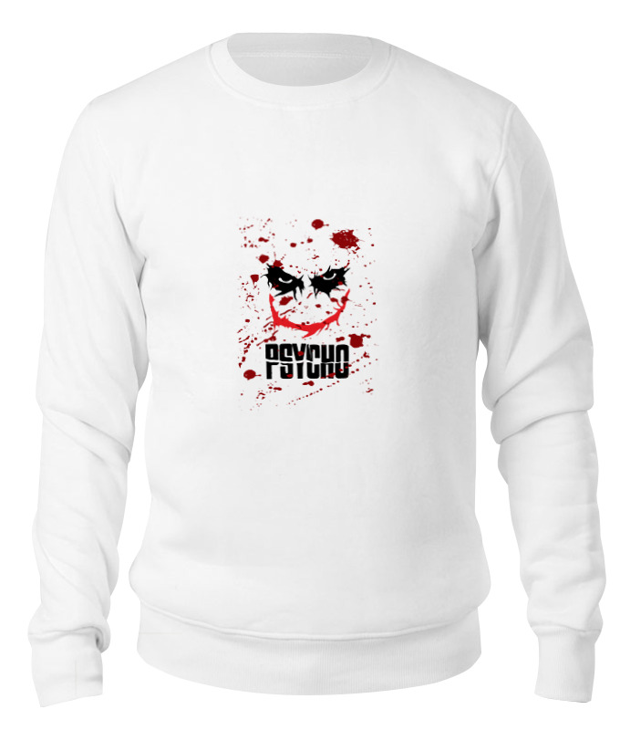

Свитшот унисекс Printio Джокер (psycho) белый M, Джокер (psycho)