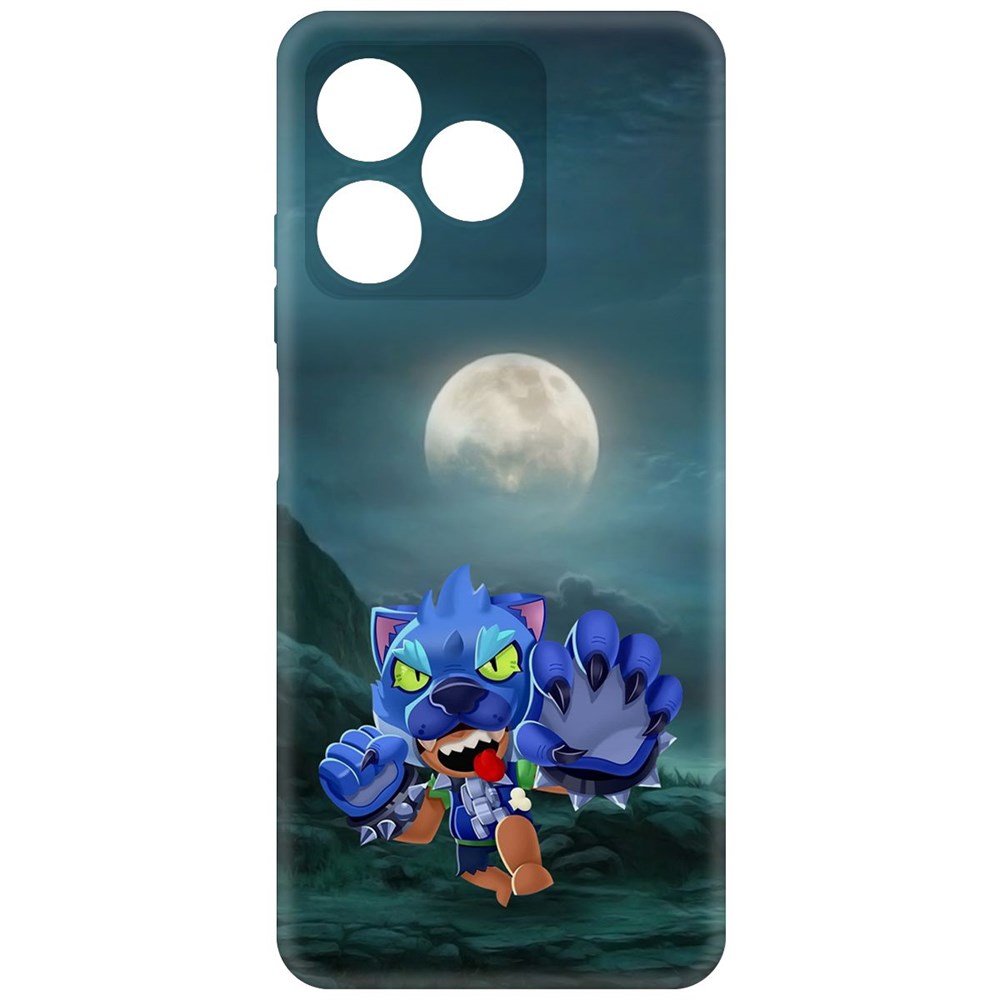 

Чехол-накладка Krutoff Soft Case Brawl Stars - Оборотень Леон для Realme C53 черный