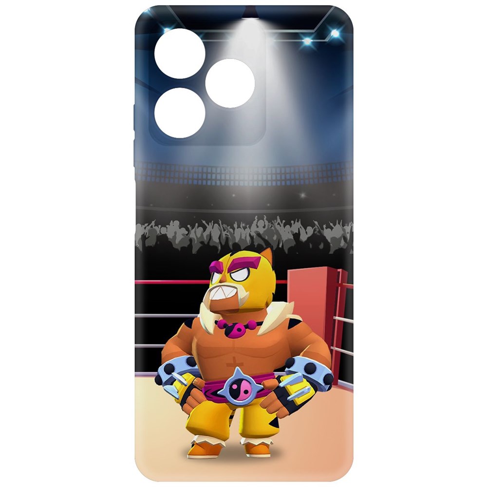 

Чехол-накладка Krutoff Soft Case Brawl Stars - Эль Тигро для Realme C53 черный
