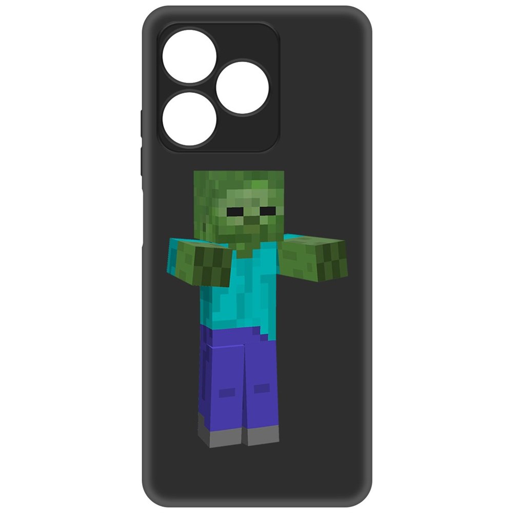 Чехол-накладка Krutoff Soft Case Minecraft-Гигант для Realme C51 черный
