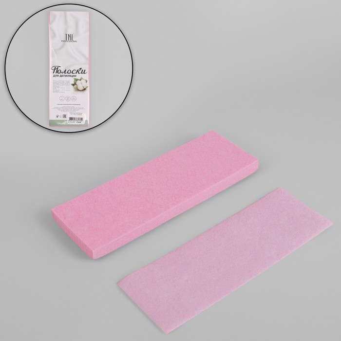 Полоски для депиляции TNL Professional 20x7 см, 50 шт, цвет розовый полоски для квиллинга 100 полосок плотность 120 гр розовый градиент ш 0 5 см дл 39 см
