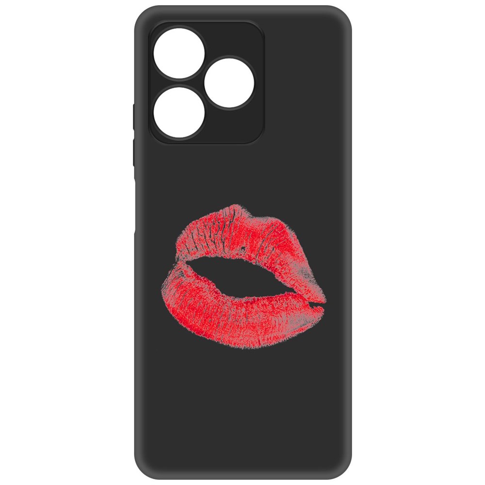 

Чехол-накладка Krutoff Soft Case След помады для Realme C51 черный