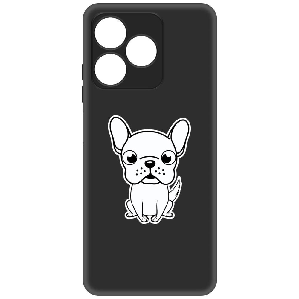 

Чехол-накладка Krutoff Soft Case Черно-белый щенок для Realme C51 черный