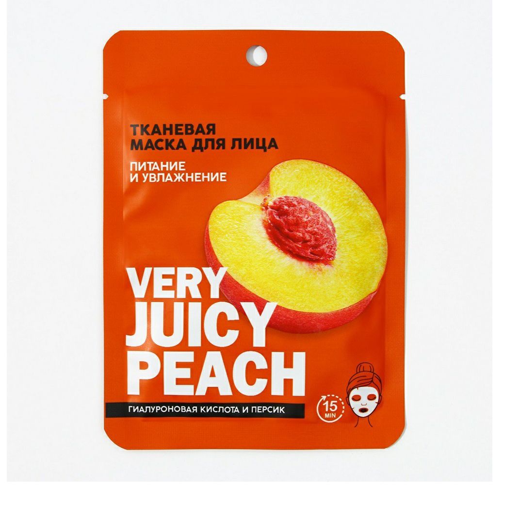 Маска тканевая <b>для</b> <b>лица</b> Beauty Fox Very juicy <b>peach</b> <b>25</b> мл кондиционеры-в-мо...