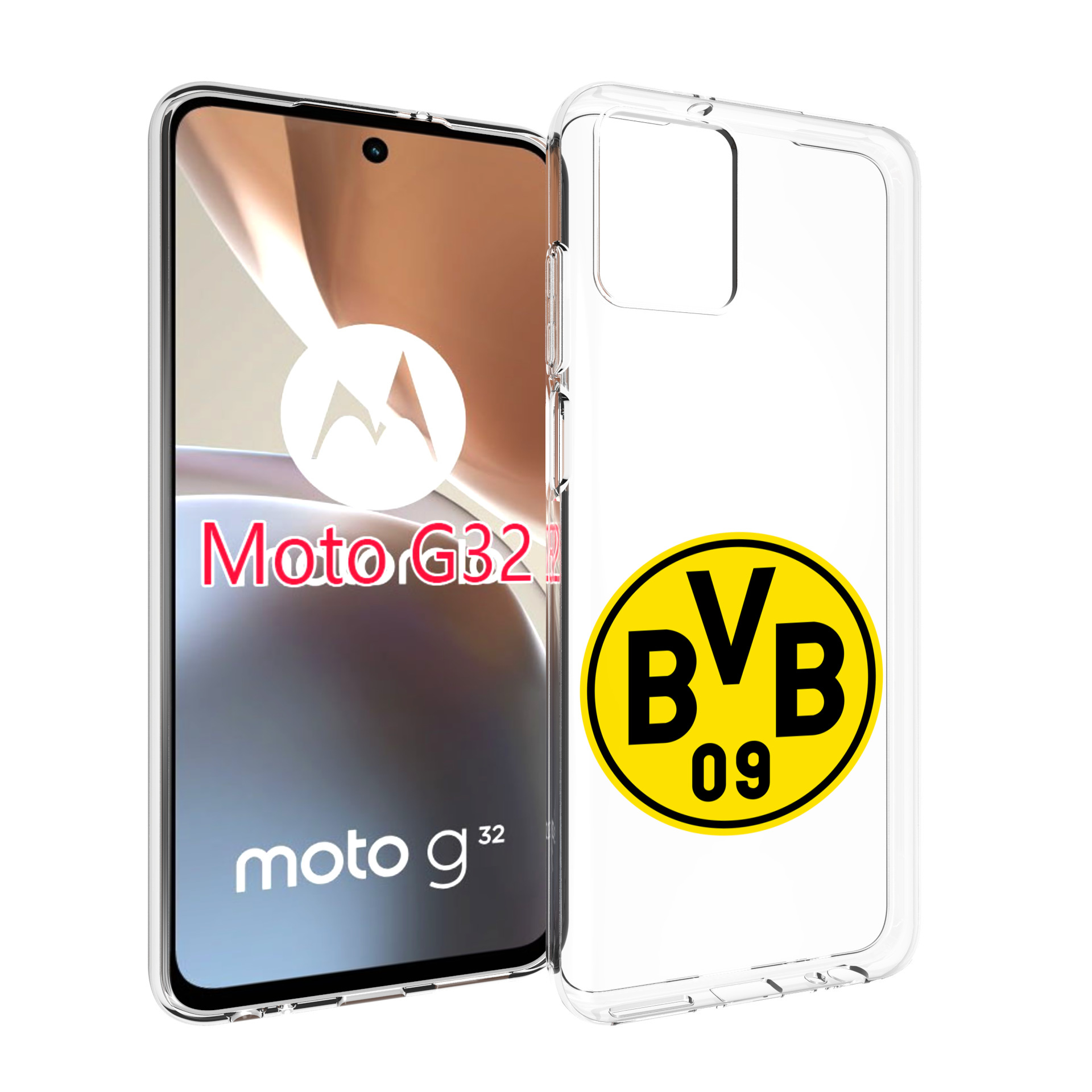 

Чехол MyPads фк-боруссия для Motorola Moto G32, Прозрачный, Tocco