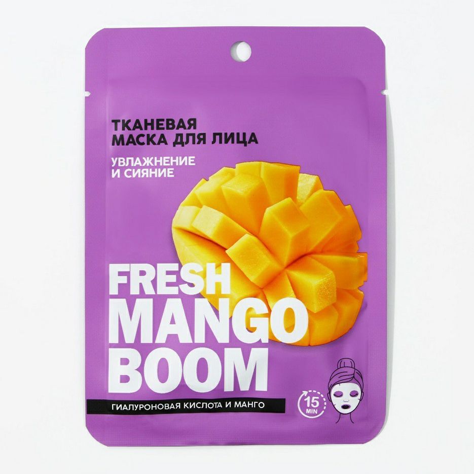 

Маска тканевая для лица Beauty Fox Fresh mango boom с гиалуроновой кислотой и манго 25 мл