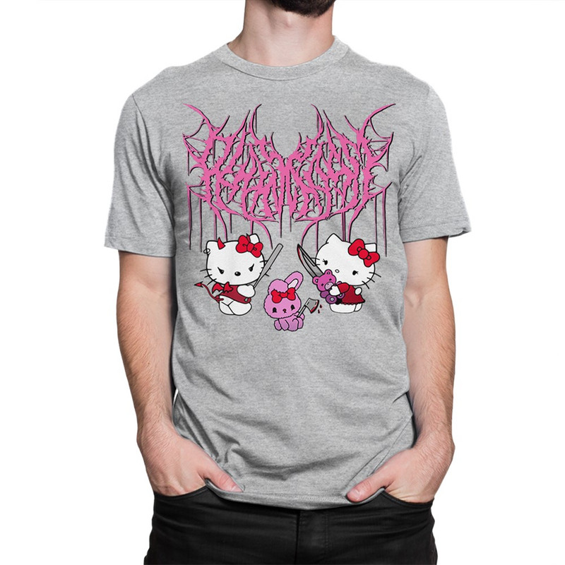 

Футболка мужская Dream Shirts Hello Kitty Китти серая XL, Hello Kitty Китти