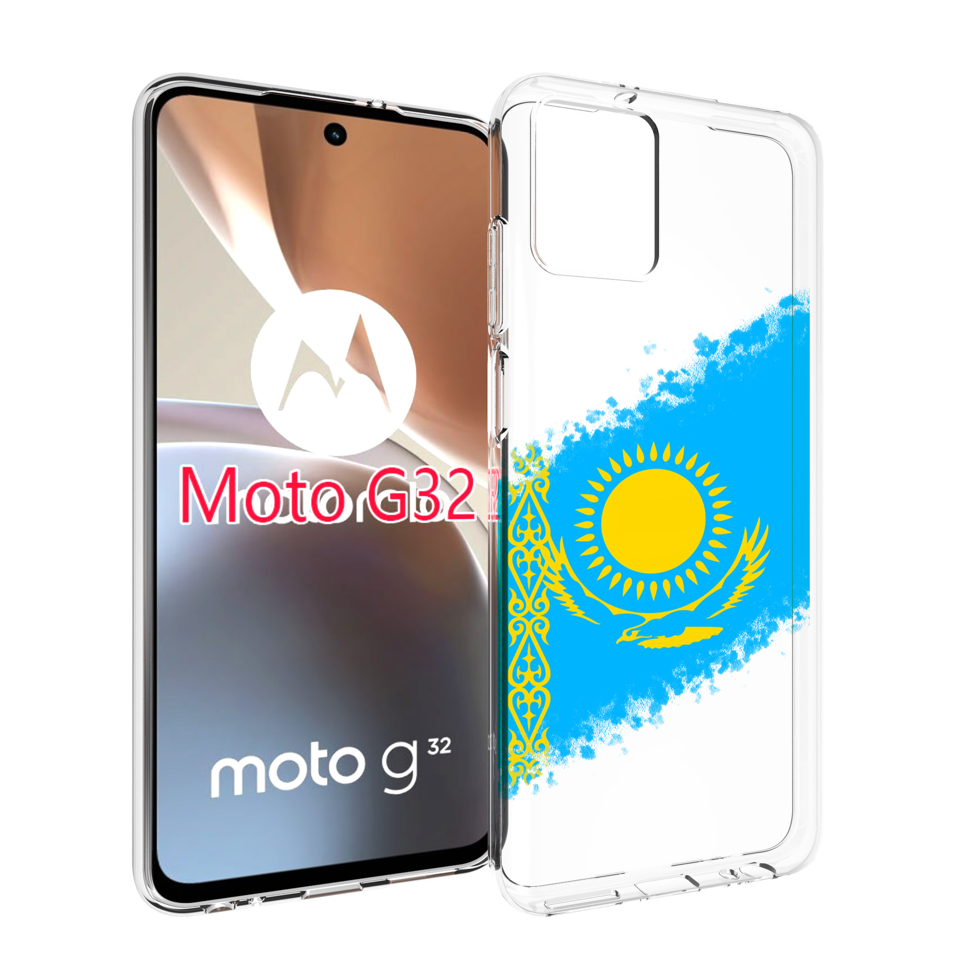 

Чехол MyPads флаг Казахстана для Motorola Moto G32, Прозрачный, Tocco