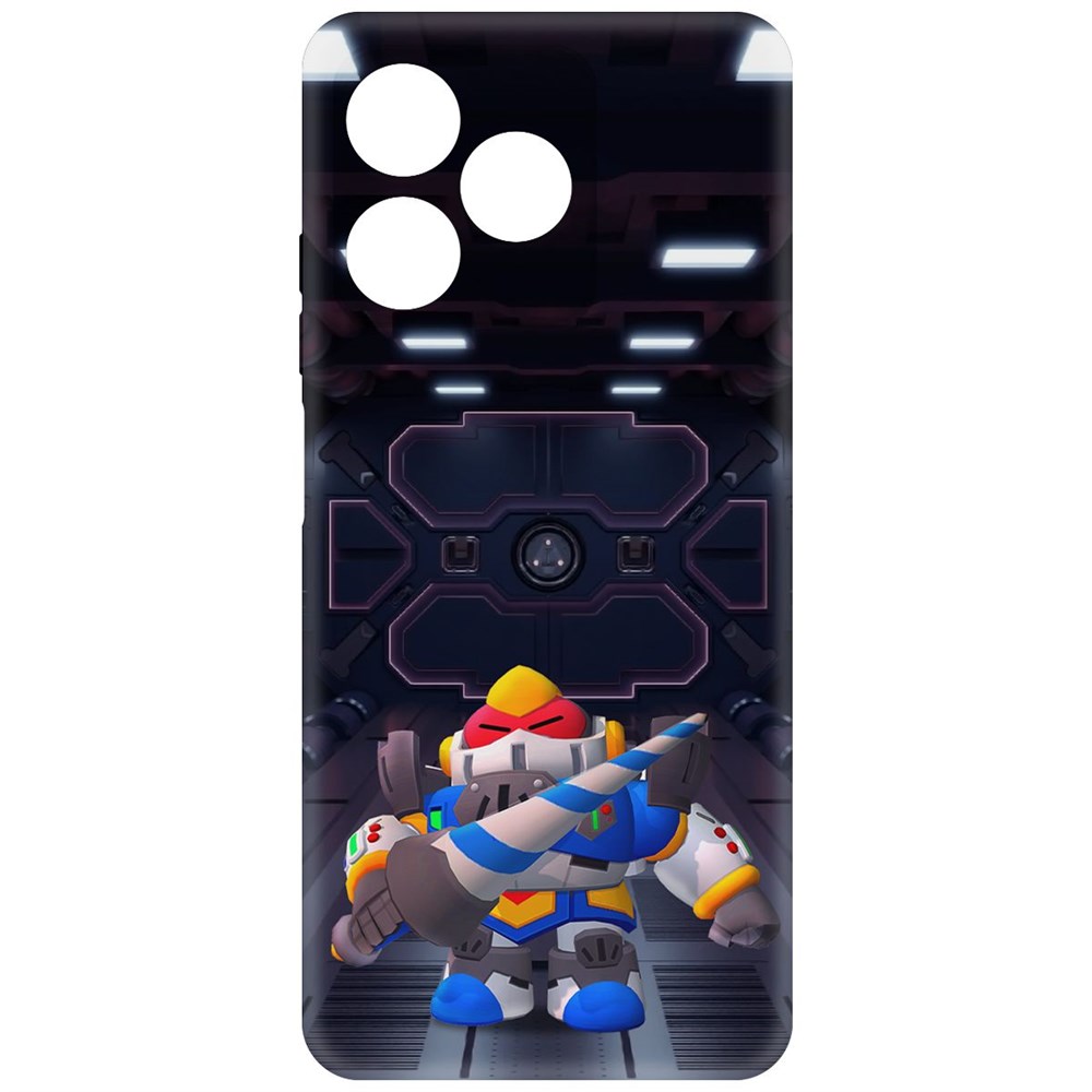 

Чехол-накладка Krutoff Soft Case Brawl Stars - Паладин Вольт-Меха для Realme C51 черный