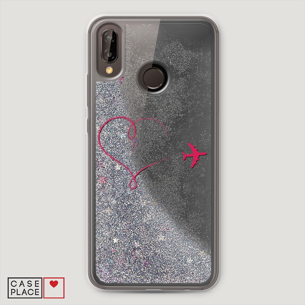 

Чехол Awog на Huawei P20 Lite/Nova 3E "Сердце и самолет", Разноцветный, 65691-1