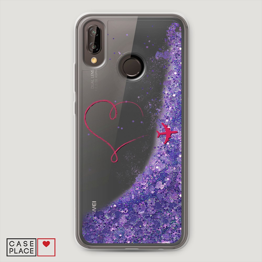 

Чехол Awog на Huawei P20 Lite/Nova 3E "Сердце и самолет", Разноцветный, 65692-1