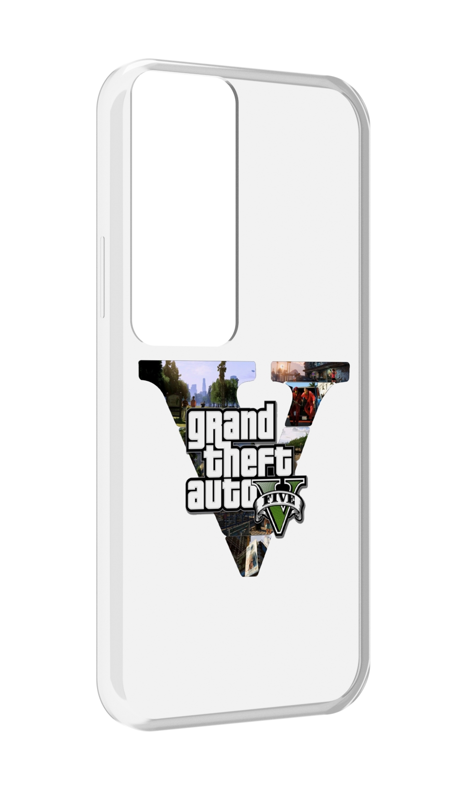 

Чехол MyPads GTA 5 логотип для Tecno Pova Neo 2, Прозрачный, Tocco