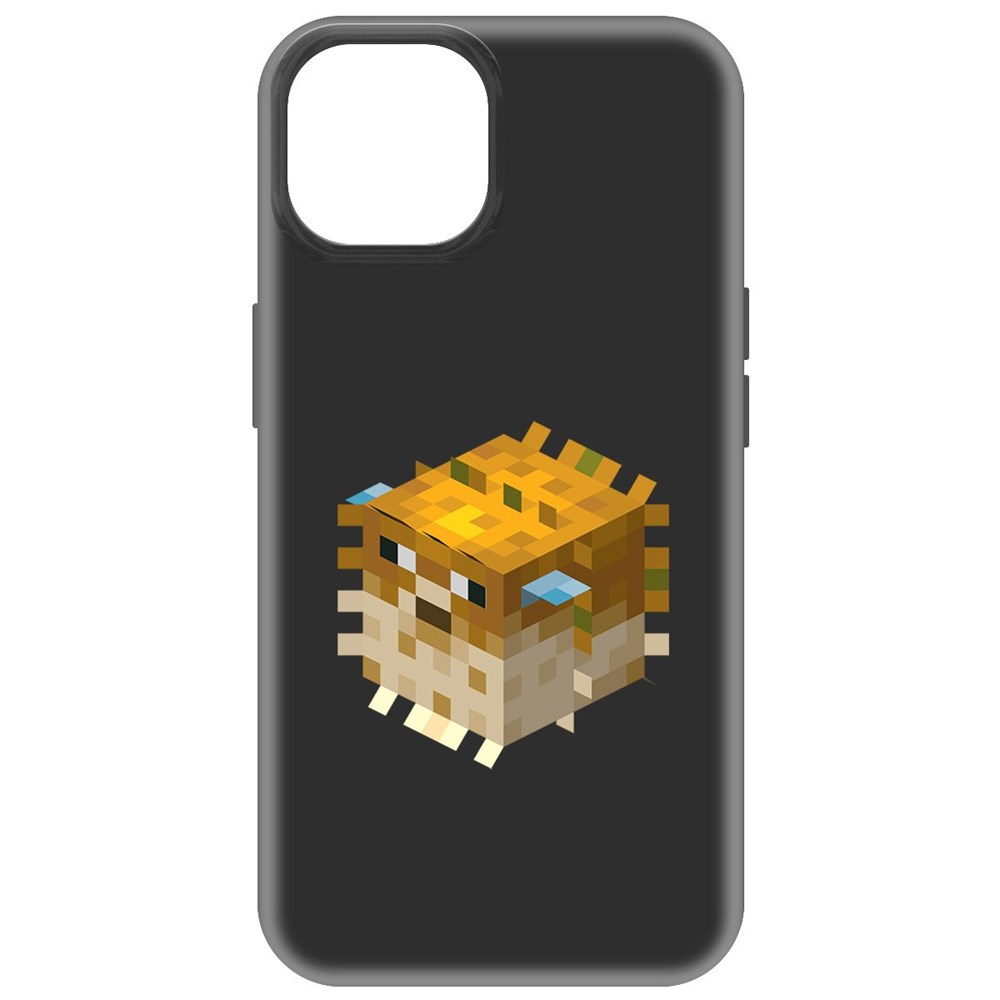 

Чехол-накладка Krutoff Soft Case Minecraft-Иглобрюх для iPhone 15 черный