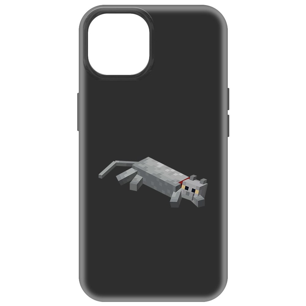 

Чехол-накладка Krutoff Soft Case Minecraft-Кошка для iPhone 15 черный