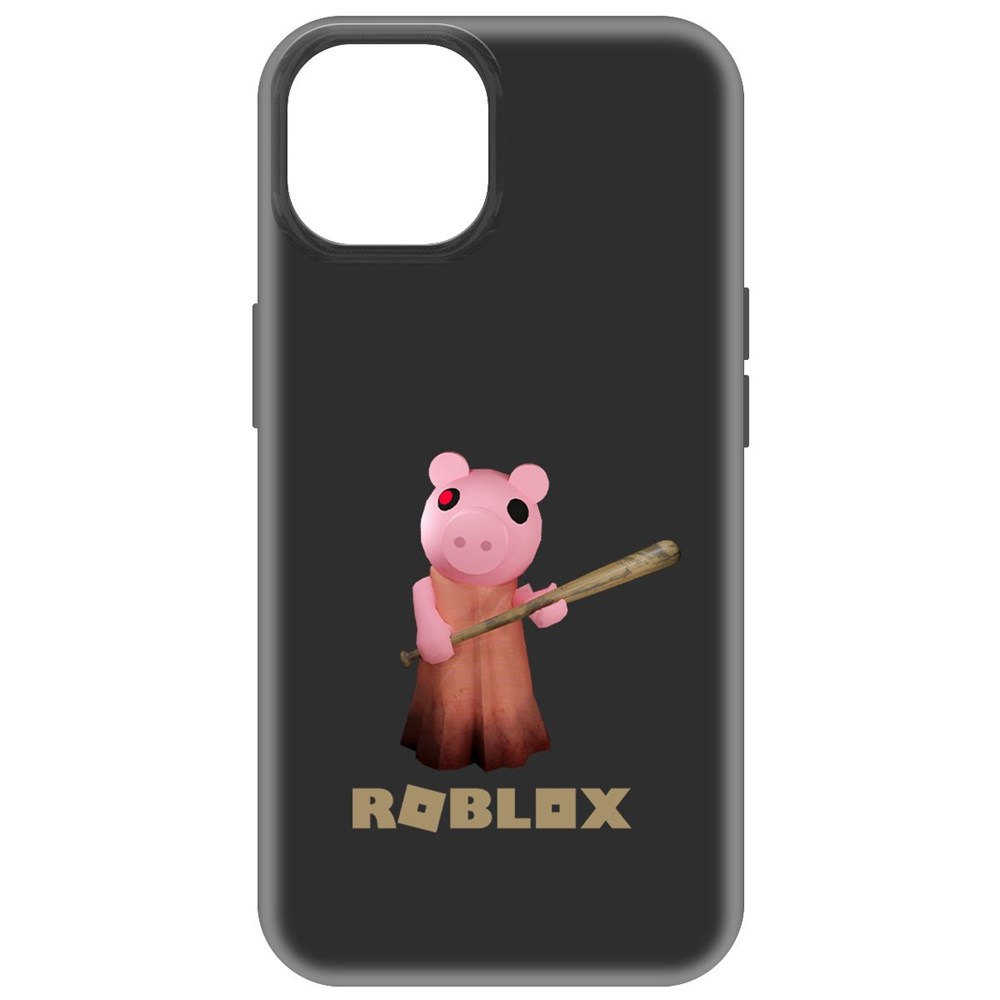 

Чехол-накладка Krutoff Soft Case Roblox-Пигги для iPhone 15 черный