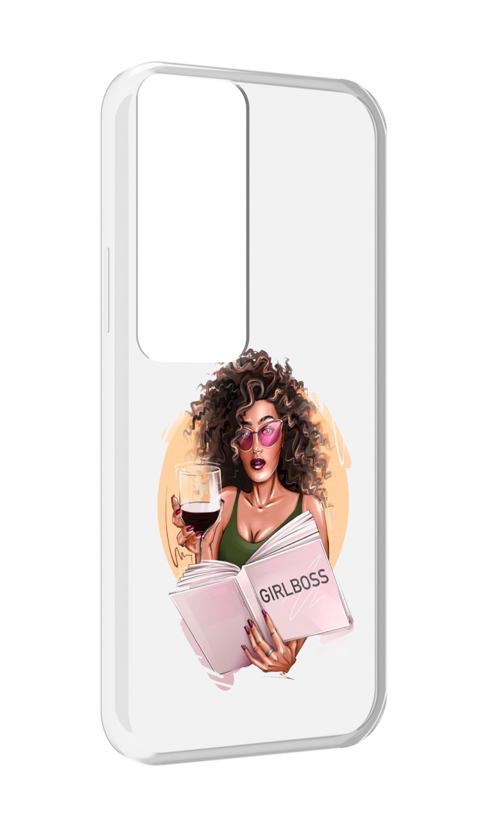 

Чехол MyPads Girlboss with wine girlboss art love books an wine _ Etsy женский для Tecn..., Прозрачный, Tocco