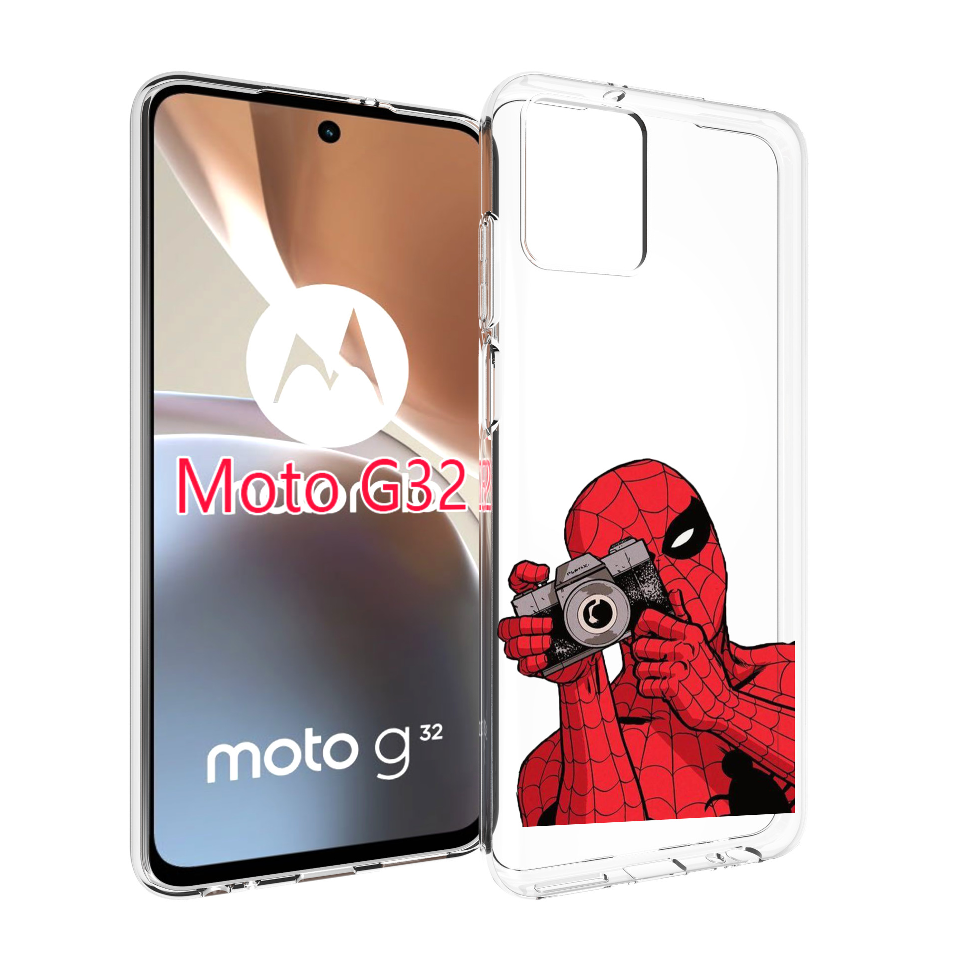 

Чехол MyPads человек паук фотограф детский для Motorola Moto G32, Прозрачный, Tocco