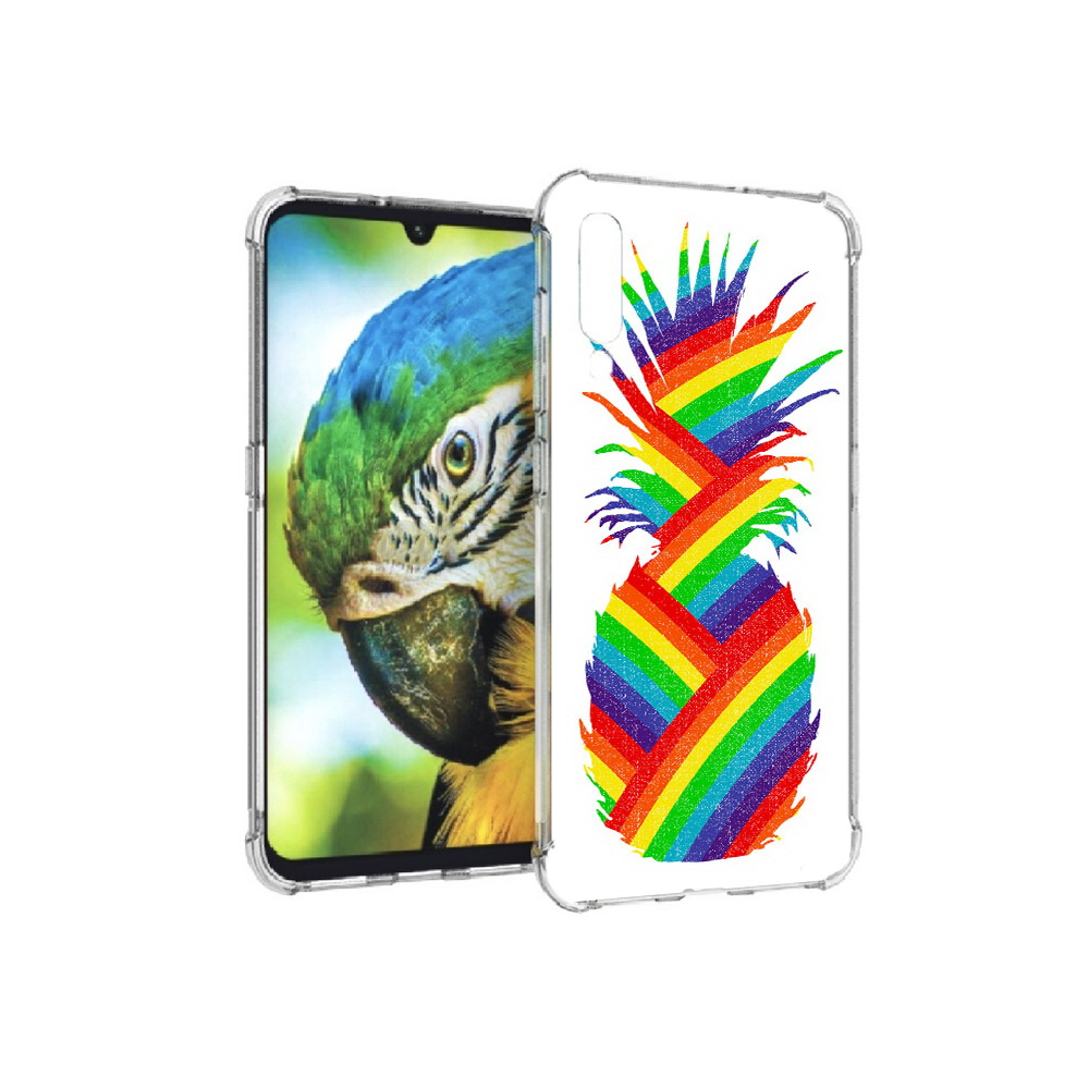 

Чехол MyPads Tocco для Xiaomi Mi 9 радужный ананас (PT126035.255.566), Прозрачный, Tocco