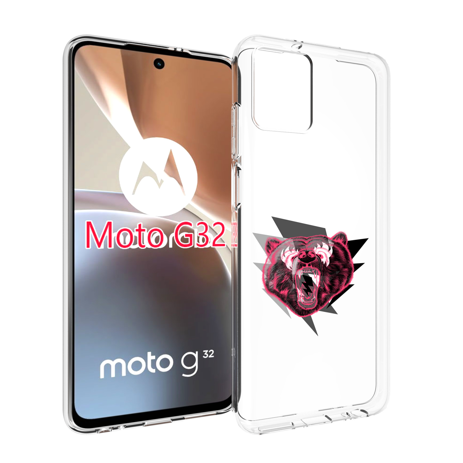 

Чехол MyPads грозовой медведь для Motorola Moto G32, Прозрачный, Tocco
