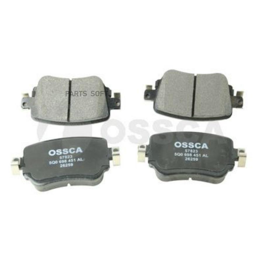 Тормозные колодки OSSCA задние дисковые со звуковым датчиком 57823