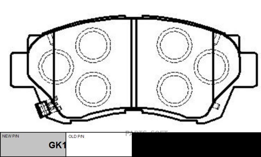 

Колодки Тормозные Дисковые Передние Toyota Camry 3.0 91-96/Celica 2.0 93-99 (Нов Арт Gk102