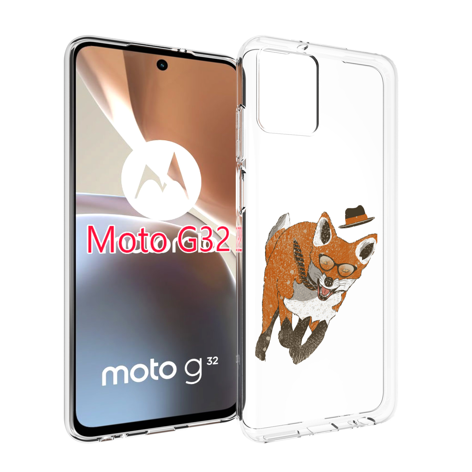 

Чехол MyPads шустрый лис для Motorola Moto G32, Прозрачный, Tocco