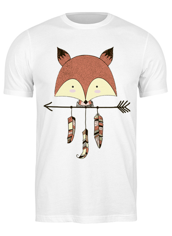 

Футболка мужская Printio Fox here белая L, Белый, Fox here