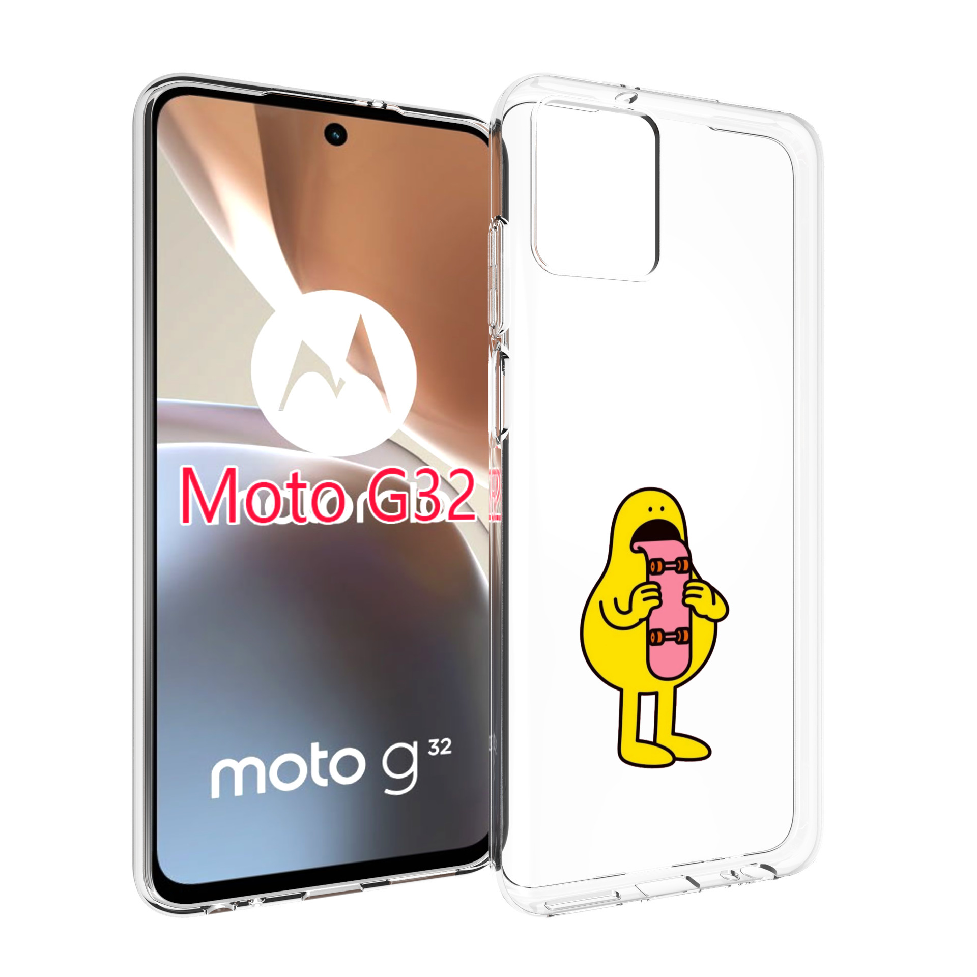 

Чехол MyPads язычок скейтер для Motorola Moto G32, Прозрачный, Tocco