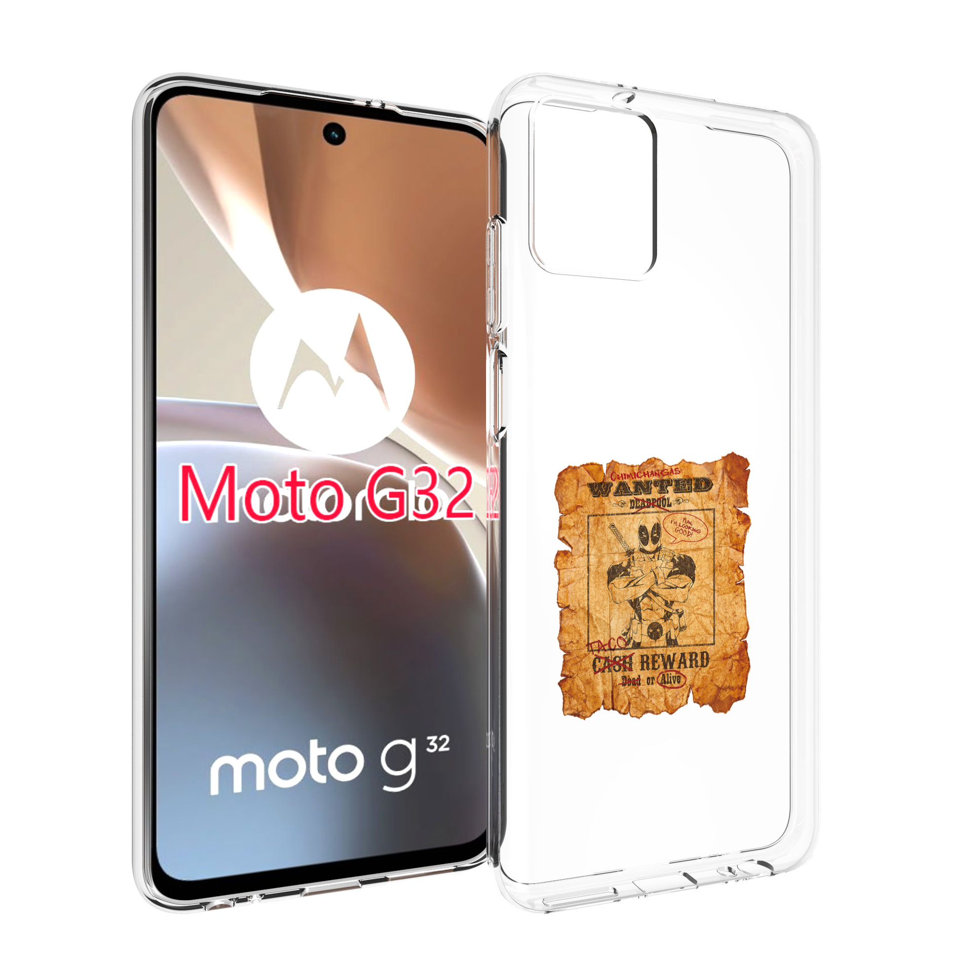

Чехол MyPads дедпул для Motorola Moto G32, Прозрачный, Tocco