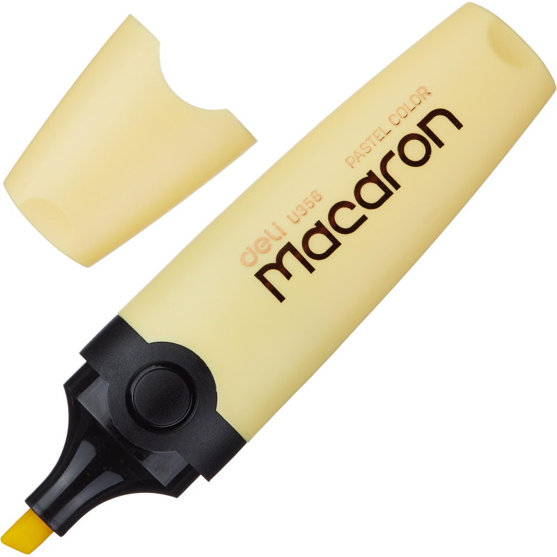 Маркер текстовыделитель Macaron, скошенный наконечник, 1-5 мм, желтый, (5шт.)