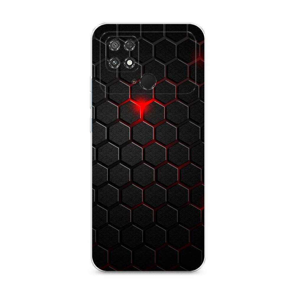 

Силиконовый чехол "Фон соты красные" на Xiaomi Poco C40, Разноцветный, 315850-3