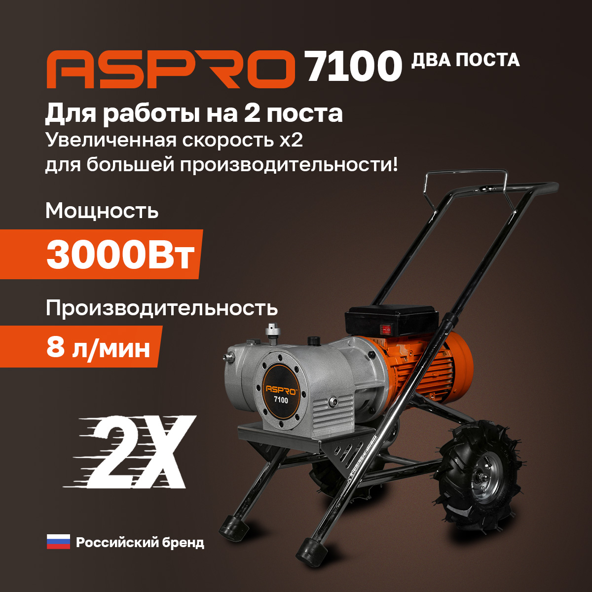 Окрасочный аппарат в комплектации на 2 маляра ASPRO-7100®, 102076