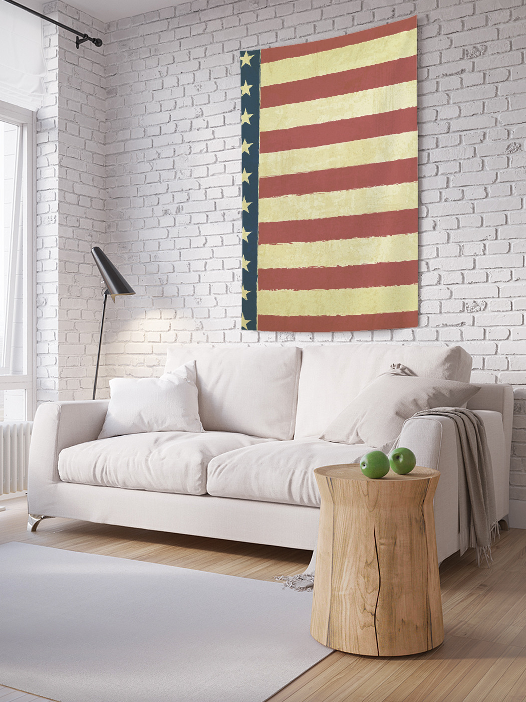 

Вертикальное фотопанно на стену JoyArty Фрагмент флага Америки 100x150 см, Фрагмент флага Америки