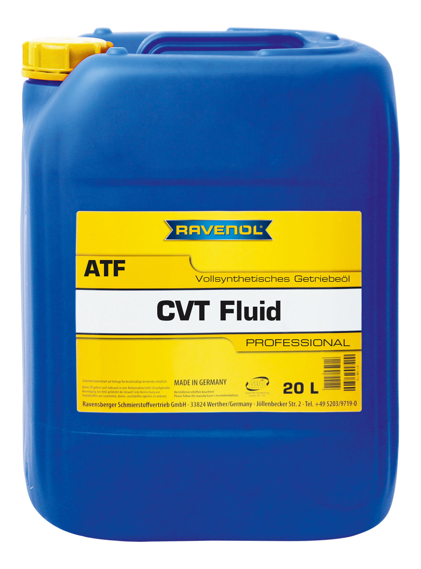 фото Трансмиссионное масло ravenol cvt fluid 20л 1211110-020-01-999