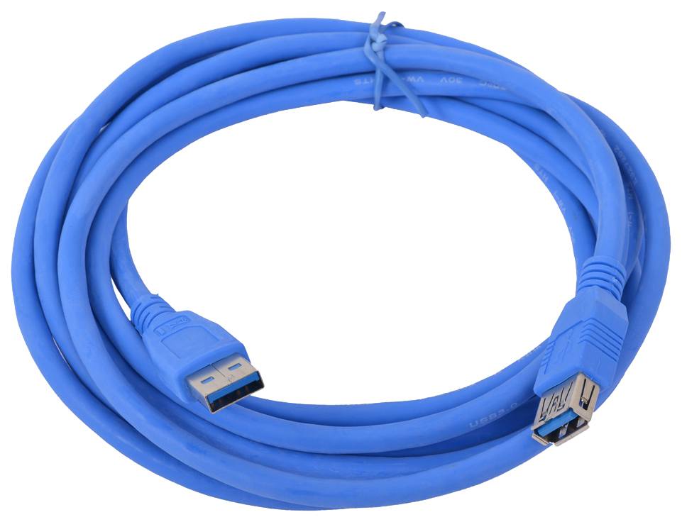 фото Кабель gembird usb a-usb a, m-f 3м blue (ccp-usb3.0-amaf-10)