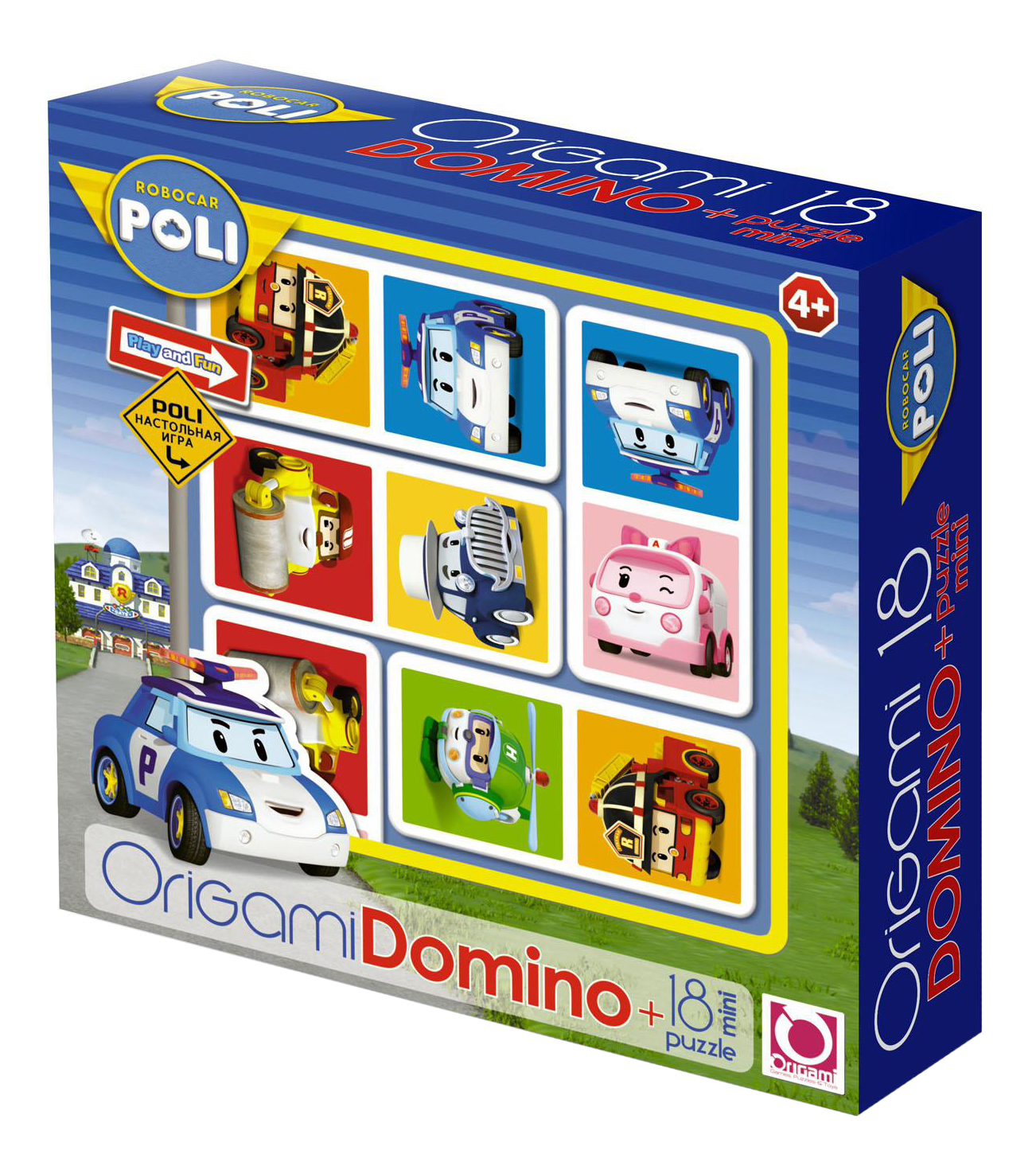 

Семейная настольная игра Origami Robocar Poli Домино+